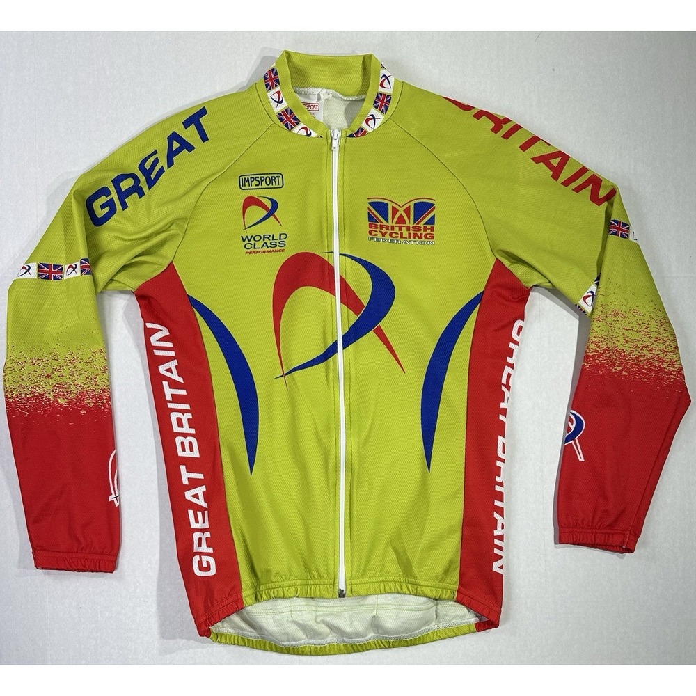 Great Britain Cycling Jersey Long Sleeve Team IMP Sport World Class M‎